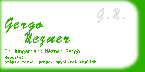 gergo mezner business card
